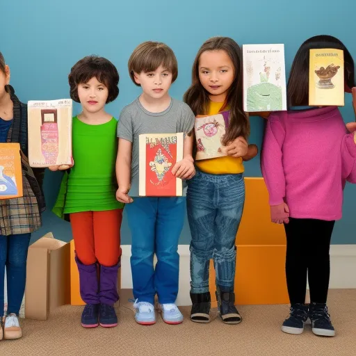 

This image shows a group of children of different ages and backgrounds, each holding a book. The books represent the various types of characters found in books for children aged 3 to 8 years old. The image conveys the message that books can be